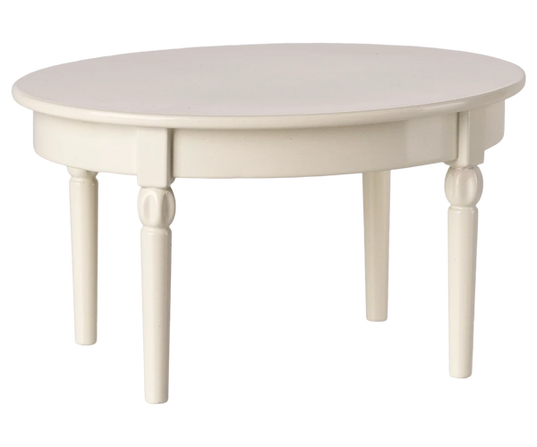 Table à manger vintage, Blanc Off white Souris