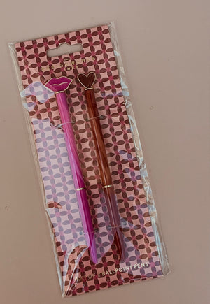 Duo de stylos cœur & lèvres