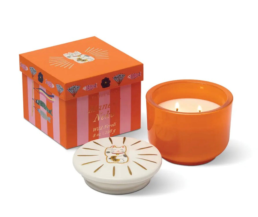Paddywax bougie Charmed 8oz/226g Orange Maneki-Neko Cat
Candle - Wild Neroli