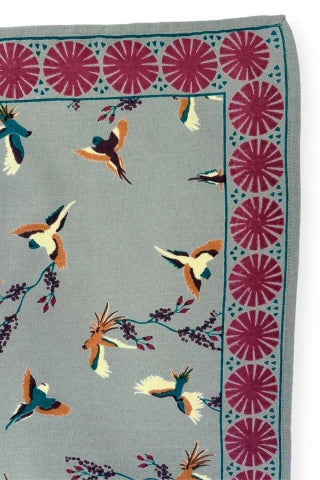 Small foulard Manika cerisier grey