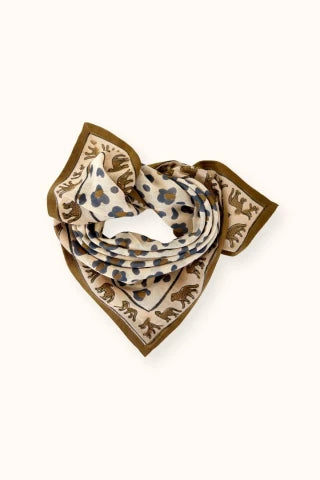 Small foulard coton Dupitta Félinda Macadamia