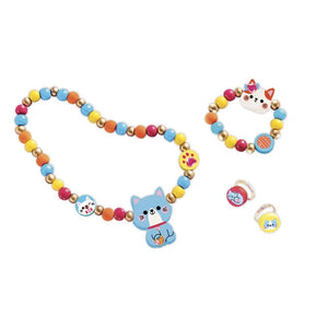 Janod 4 Bijoux En Bois A Créer Petits Chats Little chats