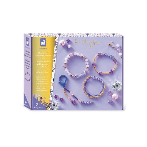 Janod Kit Créatif - 4 Bracelets et Accessoires Pop Star à Créer