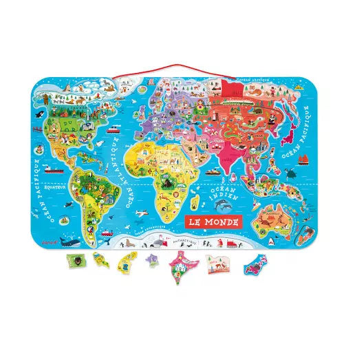 Puzzle Monde Magnétique 92 pièces Janod