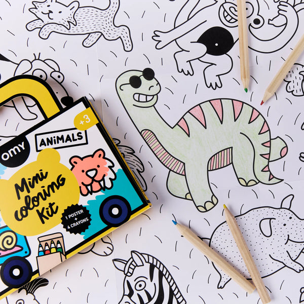 MINI COLORING KIT - ANIMALS Omy