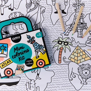 MINI COLORING KIT - ATLAS Omy