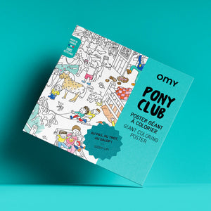 PONEY CLUB - POSTER GÉANT À COLORIER Omy