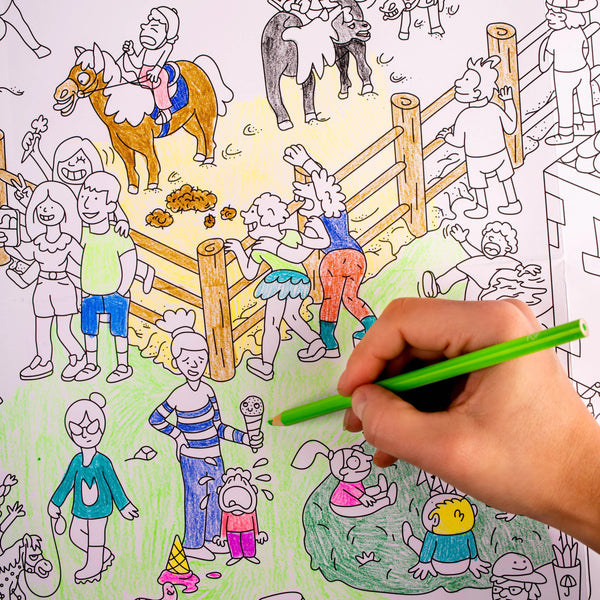 PONEY CLUB - POSTER GÉANT À COLORIER Omy