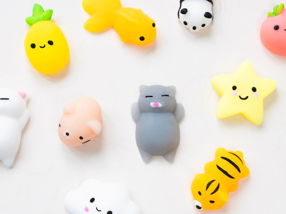 Mini Squishy tête chat rose