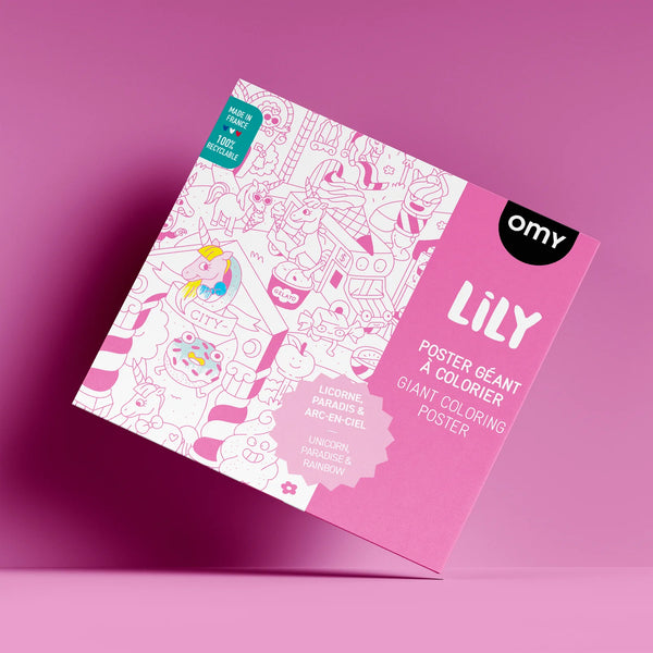 Lily poster géant à colorier OMY