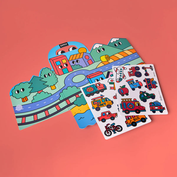 Montessori stickers vroom vroom