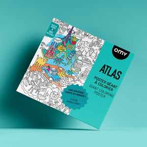 Atlas poster géant à colorier OMY