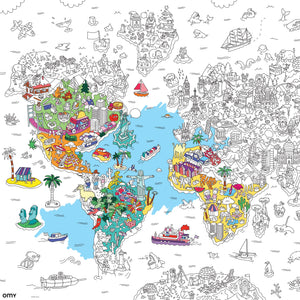 Atlas poster géant à colorier OMY