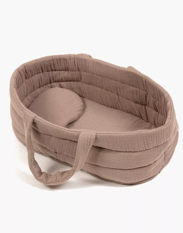 Couffin gaze de coton moka