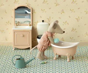 Grande sœur souris dans sa boite assortie- rose à pois blanc  -Maileg