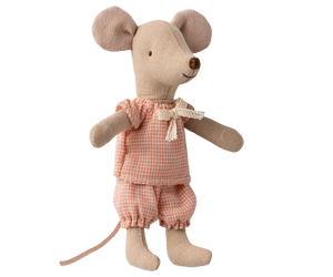 Petite sœur souris dans sa boite assortie- Vichy rose  - Maileg