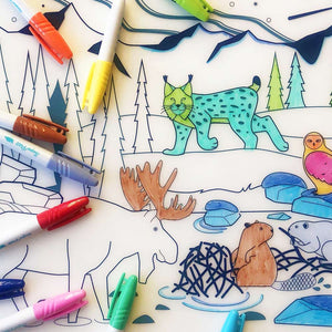Coloriage forêt boréale