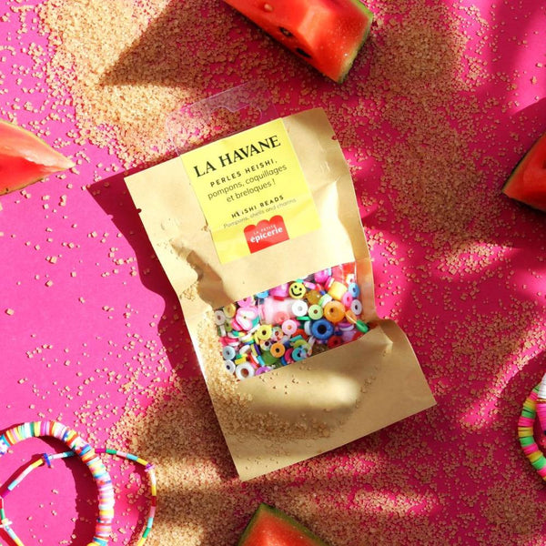 Mélange de perles Heishi et de breloques - La Havane