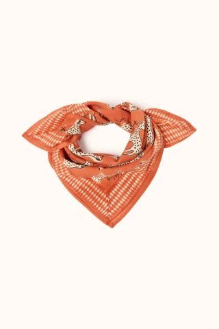 Apaches collections Small foulard coton manika citrus auburn