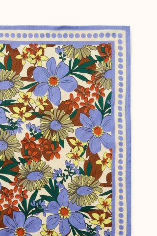 Apaches collections Small foulard coton manika bouquet iris