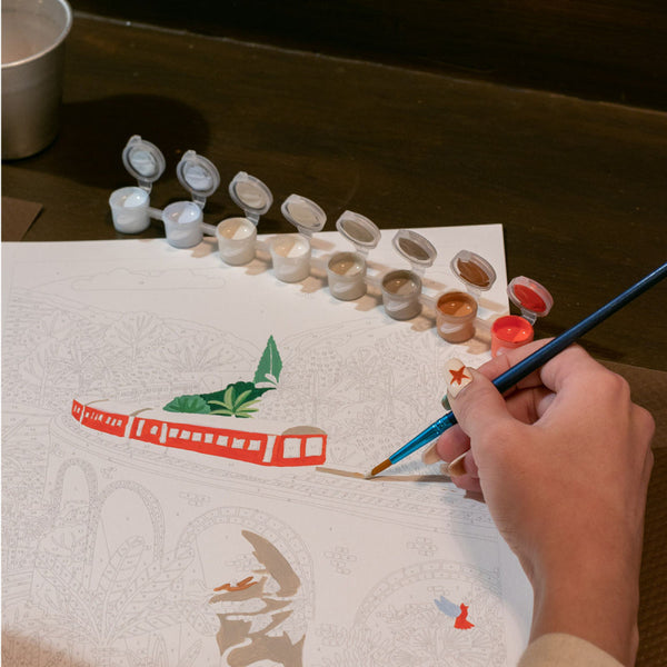 Peinture au numéro - Sri Lanka train