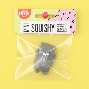 Mini squishy chat gris