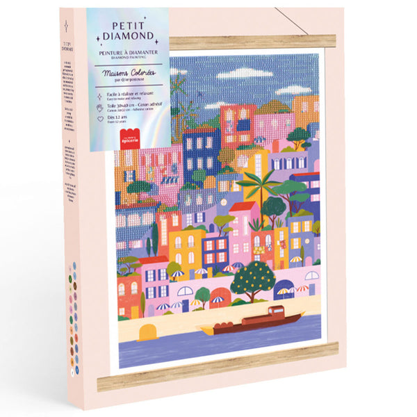 Petit Diamond - Diamond painting maisons colorées