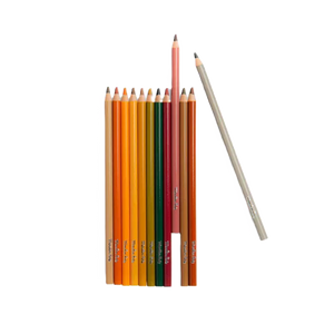 12 crayons de couleur animaux et cartes à colorier Moulin Roty