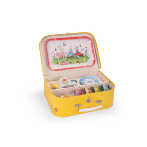 Valise dînette thé métal La grande famille Moulin Roty