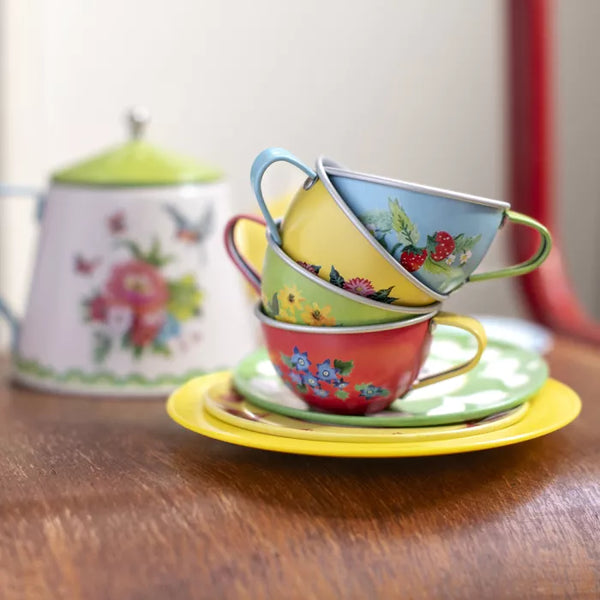 Valise dînette thé métal La grande famille Moulin Roty