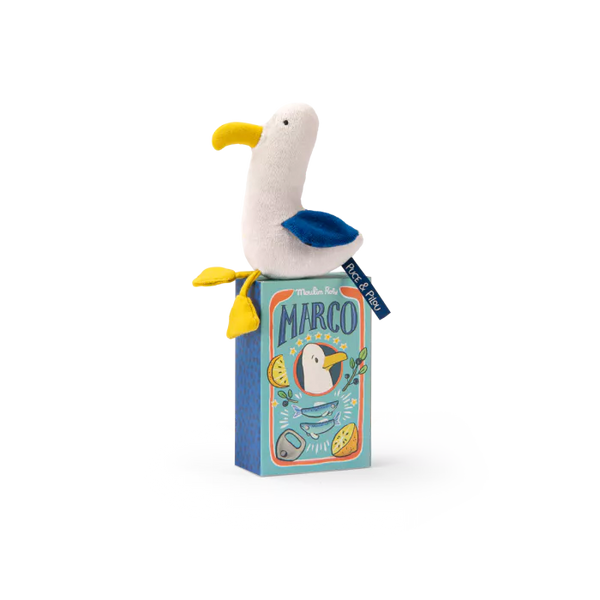 Peluche hochet goéland Marco Moulin Roty