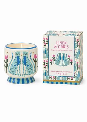 Paddywax Bougie Adopo Blue Cheetahs - Linen Orris 226 g