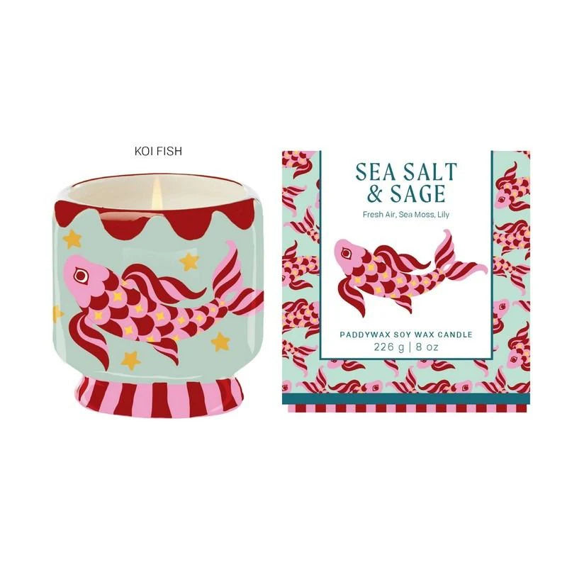 Paddywax Bougie parfumée A Dopo Koi Fish - Sea Salt Sage - 226gr