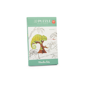 Puzzle 3D caméléon Moulin Roty