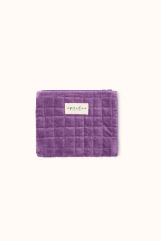 Mini pochette Mana velours mauve Apaches