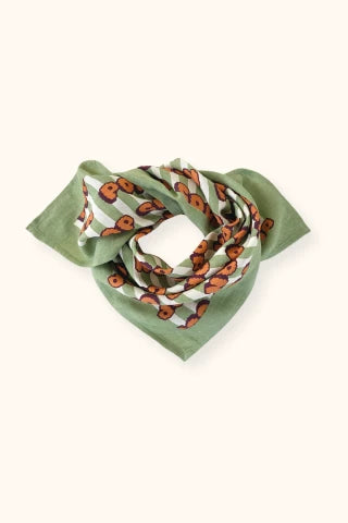 Foulard small Manika Pop corn vert Apaches