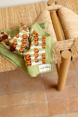 Foulard small Manika Pop corn vert Apaches