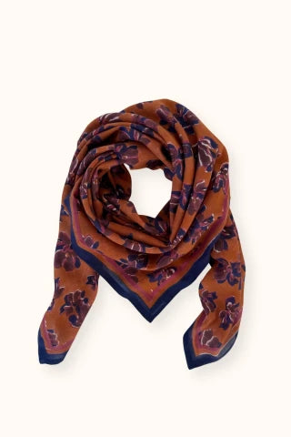 Foulard big Dupatta violeta Rust Apaches