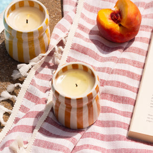Bougie paddywax rayée   Collection CABANA SIENNA SUNSET