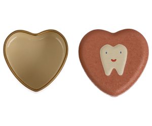 Boîte à dents en forme de cœur rose Maileg