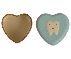 Boîte à dents en forme de cœur menthe Maileg