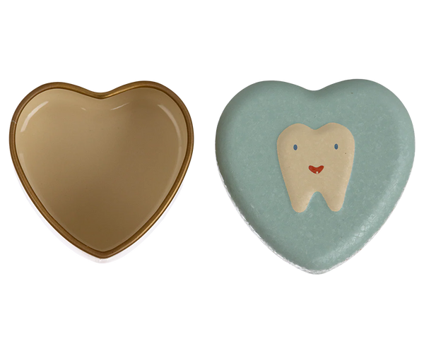 Boîte à dents en forme de cœur menthe Maileg