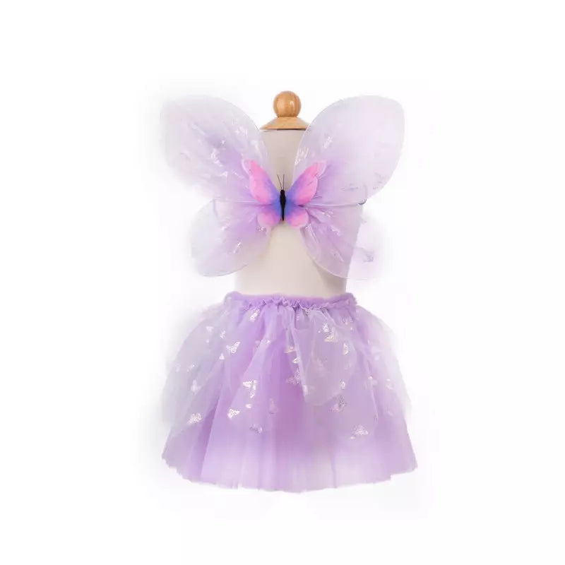 Set jupe papillon violet