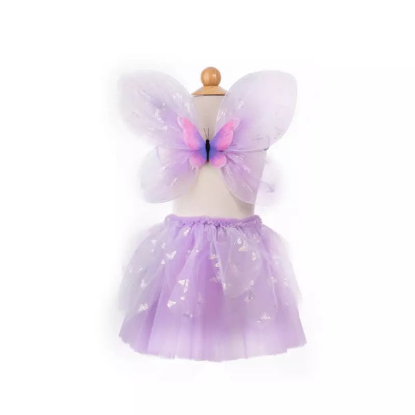 Set jupe papillon violet