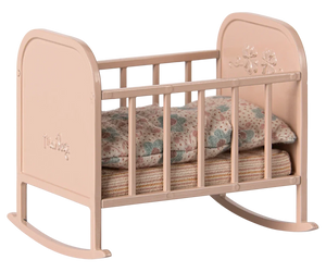 BERCEAU MINIATURE SOURIS ROSE - MAILEG