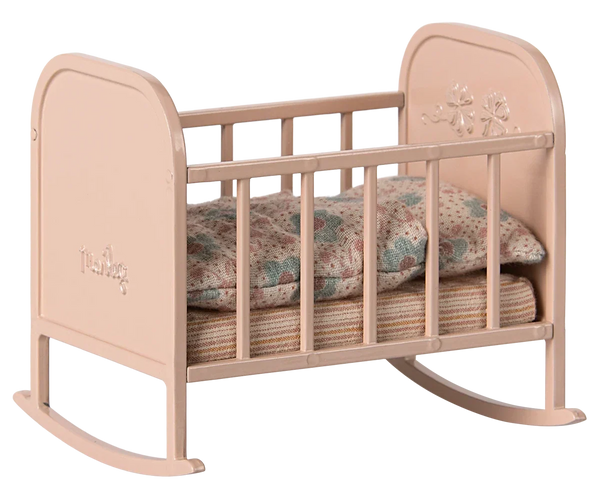 BERCEAU MINIATURE SOURIS ROSE - MAILEG