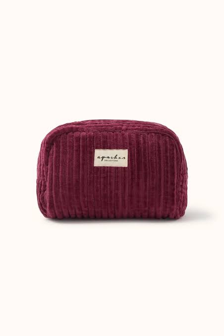 APACHES COLLECTIONS Trousse small de toilette en velours, gaya cherry