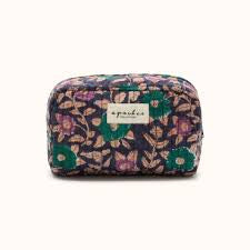 APACHES COLLECTIONS Trousse small de toilette en velours, gaya cœur navy