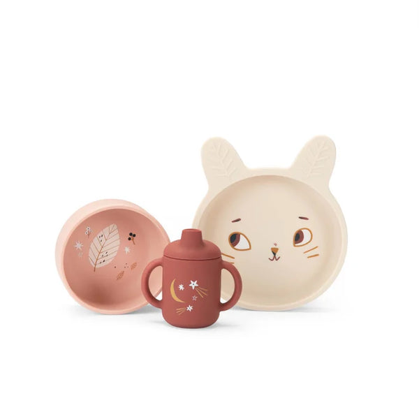 Set de vaisselle silicone Après la pluie Moulin Roty