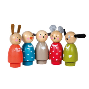 Set de 5 personnages La grande famille Moulin Roty
